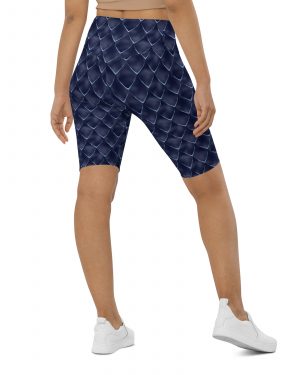 Dragon Cosplay Costume Navy Blue Scales Bike Shorts