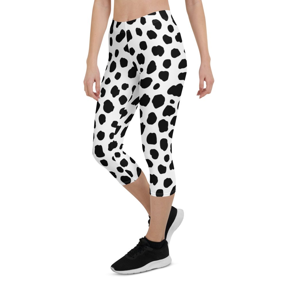 Dalmatian Puppy Dog Cosplay Halloween Costume Capri Leggings - Image 5