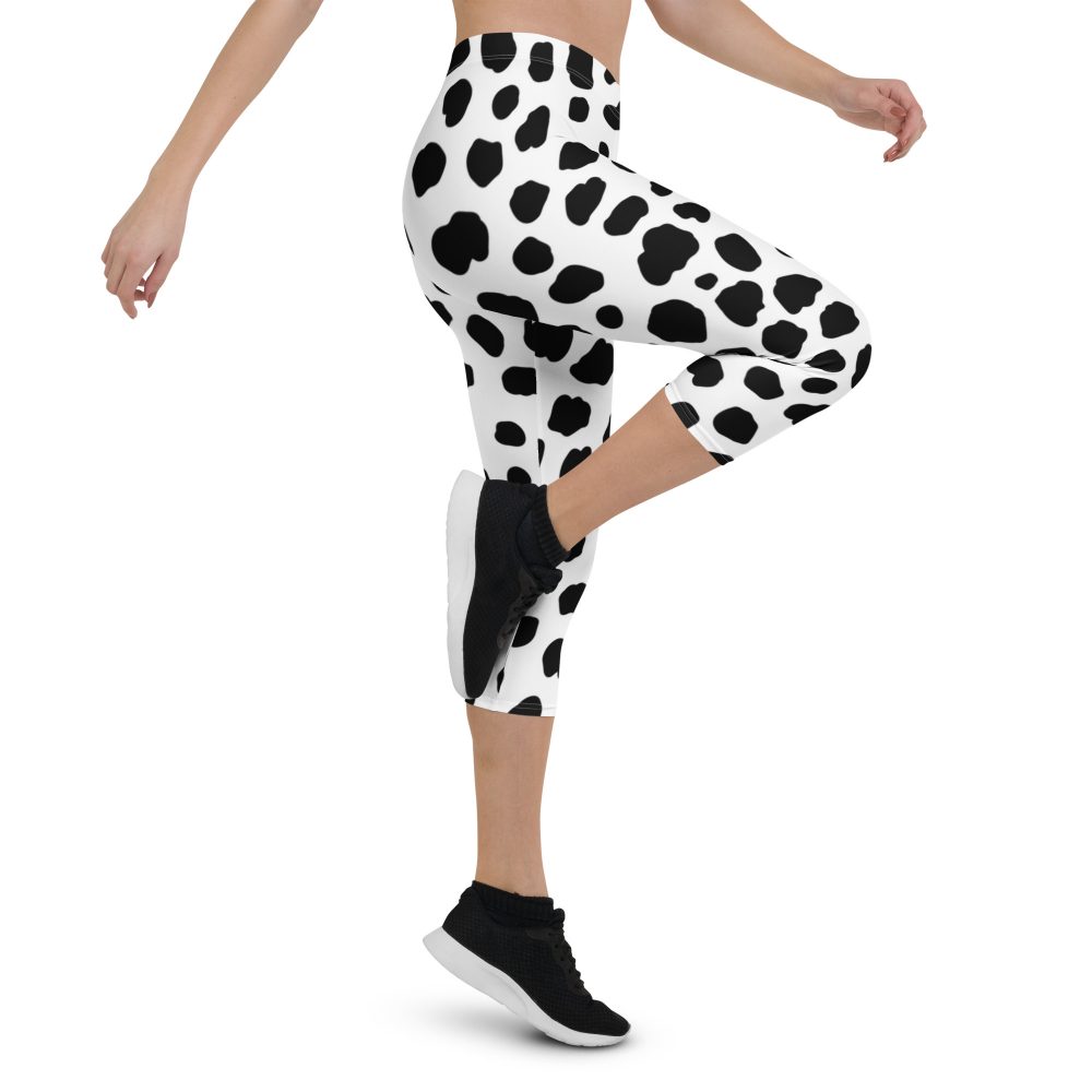 Dalmatian Puppy Dog Cosplay Halloween Costume Capri Leggings - Image 4