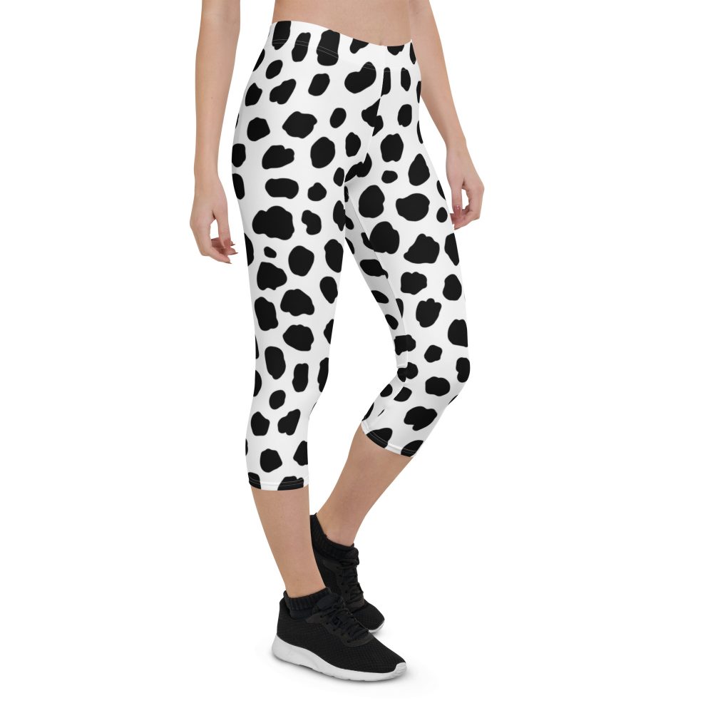 Dalmatian Puppy Dog Cosplay Halloween Costume Capri Leggings - Image 6