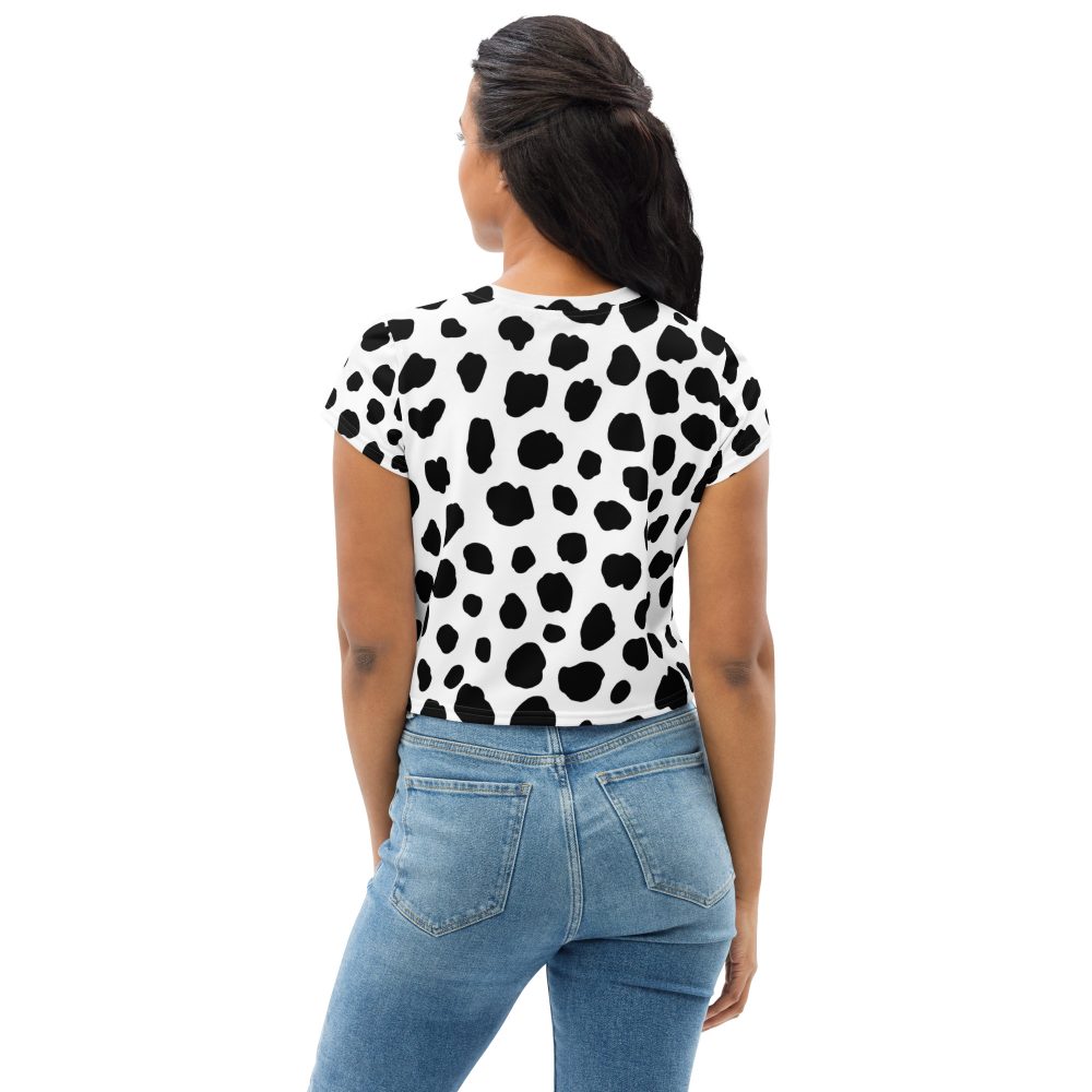 Dalmatian Puppy Dog Cosplay Halloween Costume Crop Tee - Image 2
