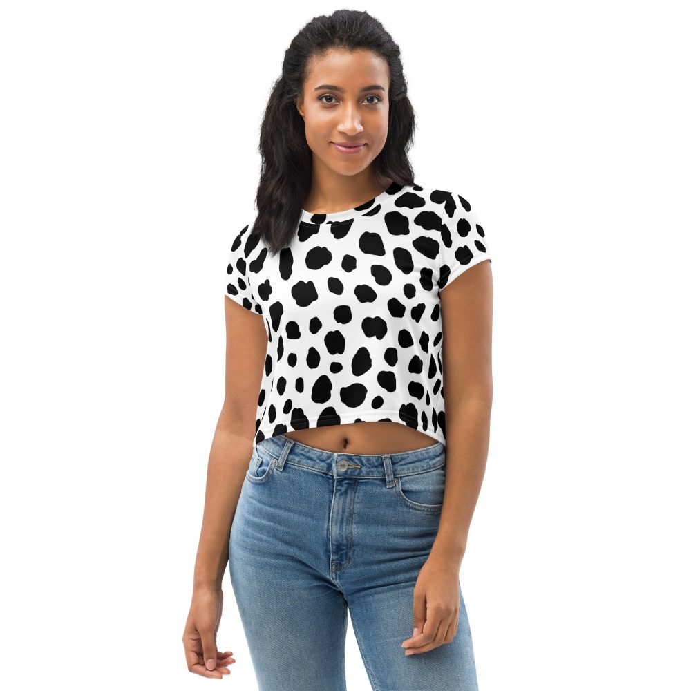 Dalmatian Puppy Dog Cosplay Halloween Costume Crop Tee