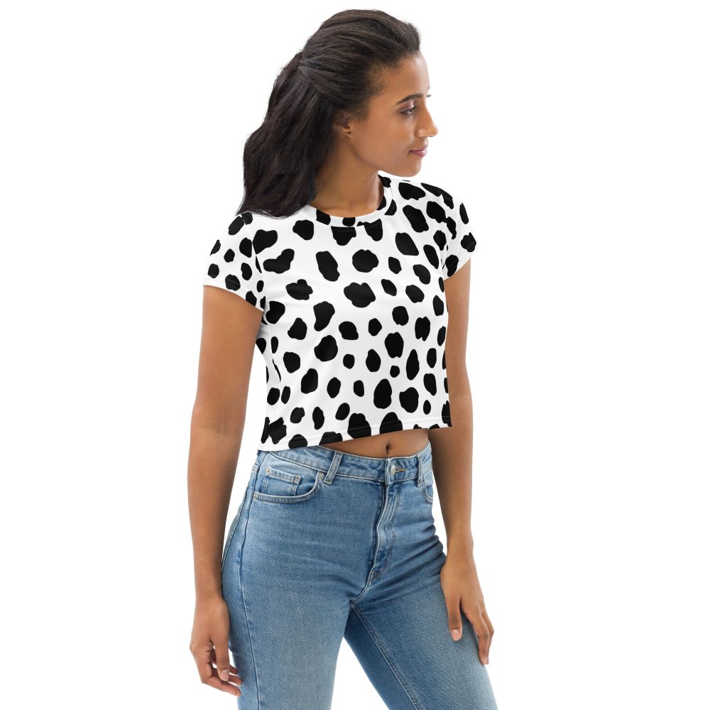 Dalmatian Puppy Dog Cosplay Halloween Costume Crop Tee - Image 4