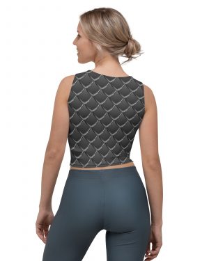 Dragon Cosplay Costume Black Scales Crop Top