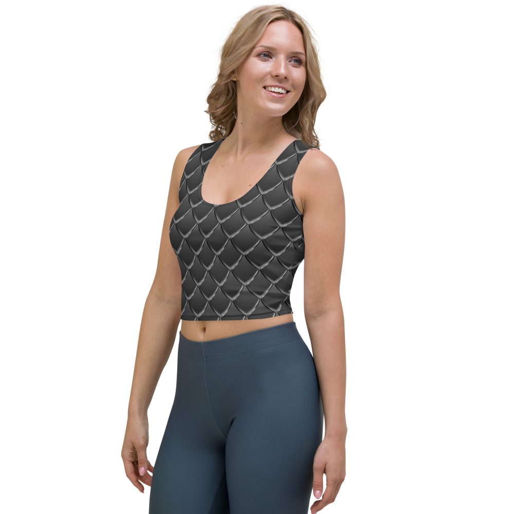 Dragon Cosplay Costume Black Scales Crop Top - Image 3