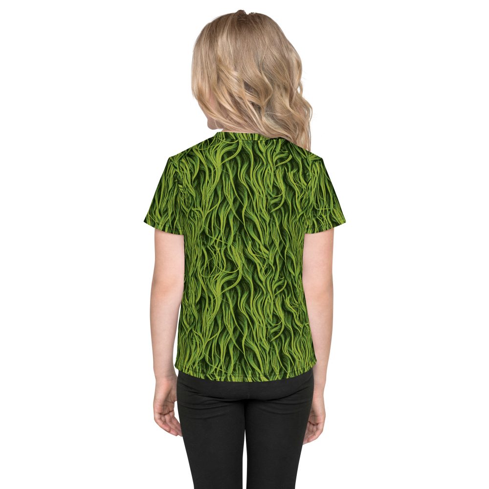 Green Fur Cosplay Costume Kids T-Shirt - Image 2