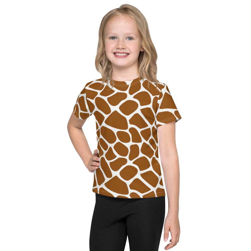 Giraffe Costume Animal Print Safari Halloween Cosplay Kids T-shirt