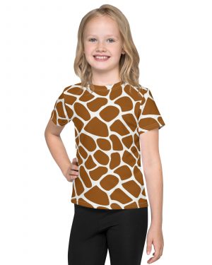 Giraffe Costume Animal Print Safari Halloween Cosplay Kids T-shirt
