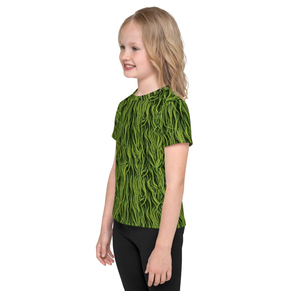 Green Fur Cosplay Costume Kids T-Shirt - Image 4