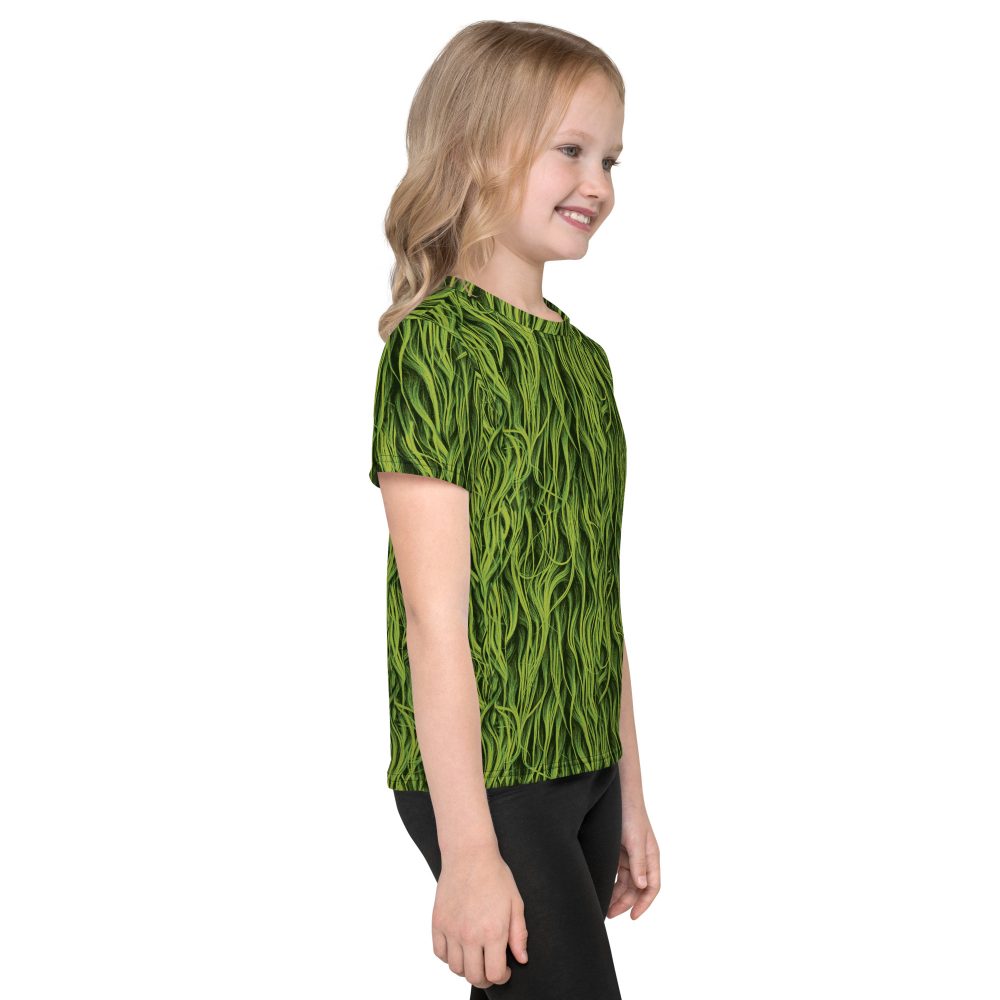 Green Fur Cosplay Costume Kids T-Shirt - Image 3