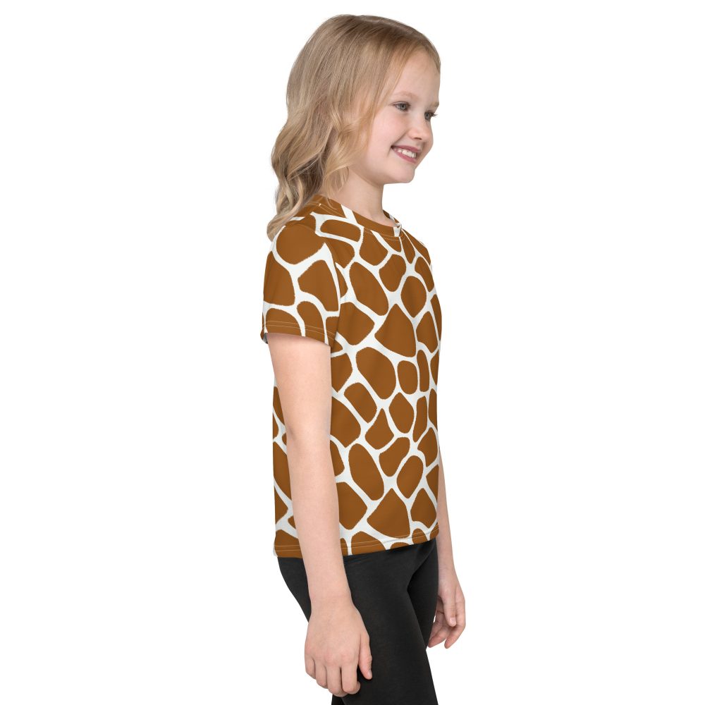 Giraffe Costume Animal Print Safari Halloween Cosplay Kids T-shirt - Image 3