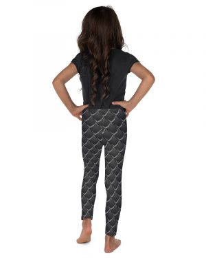 Dragon Cosplay Costume Black Scales Kid’s Leggings