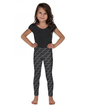 Dragon Cosplay Costume Black Scales Kid’s Leggings