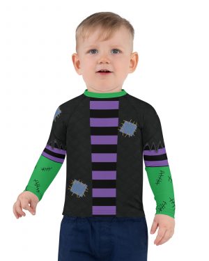 Frankenstein Halloween Cosplay Kids Rash Guard