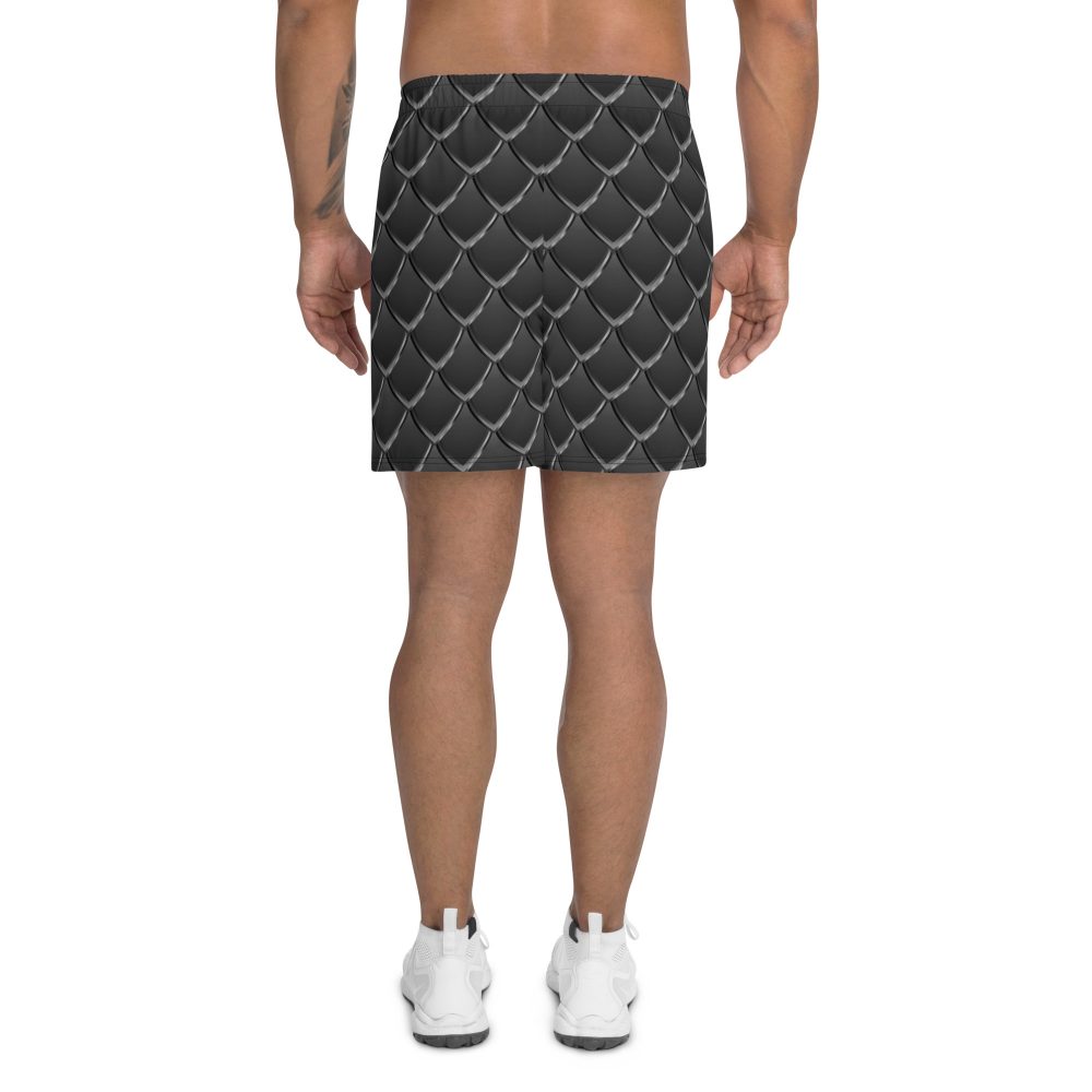 Dragon Cosplay Costume Black Scales Men's Athletic Shorts - Image 4