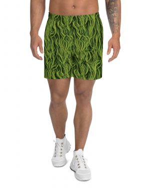 Green Fur Cosplay Costume Men’s Athletic Shorts