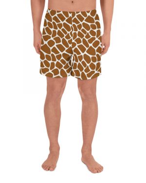 Giraffe Costume Animal Print Safari Halloween Cosplay Men’s Athletic Shorts