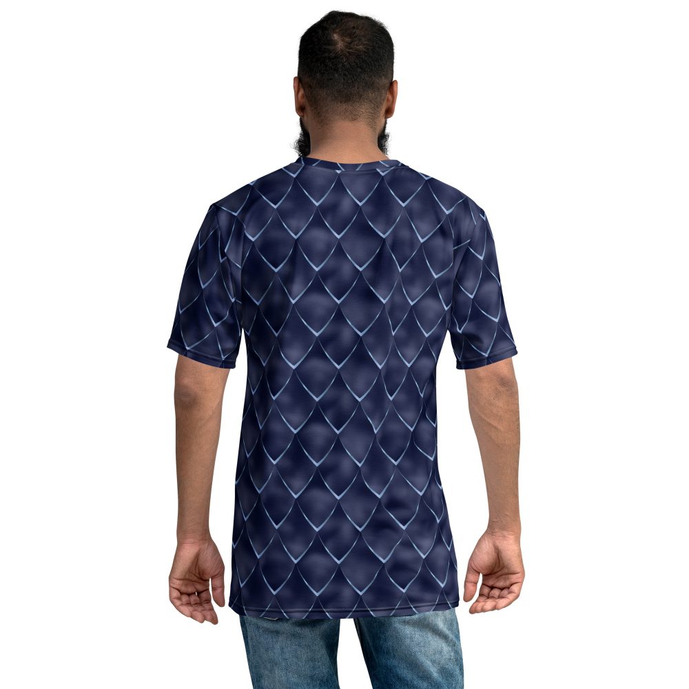 Dragon Cosplay Costume Navy Blue Scales Men's t-shirt - Image 2