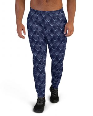 Dragon Cosplay Costume Navy Blue Scales Men’s Joggers