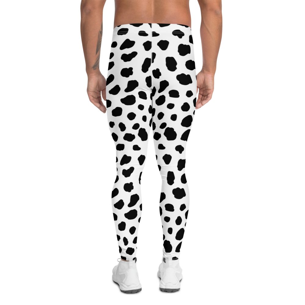 Dalmatian costume, Puppy dog costume, animal print, activewear, running, rundisney, rundisney costume, dance costume, men's costume, uv protection, men's leggings, leggings, meggings, polyester, spandex, gusset