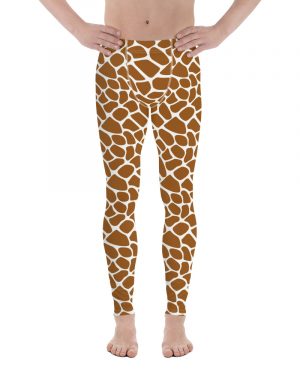 Giraffe Costume Animal Print Safari Halloween Cosplay Men’s Leggings