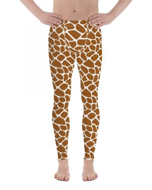 Giraffe Costume Animal Print Safari Halloween Cosplay Men’s Leggings