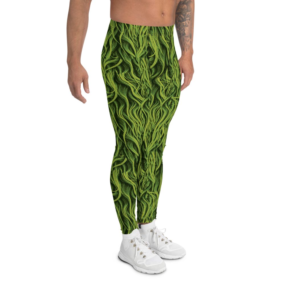 Green Hair costume, grouch christmas green fur costume, activewear, running, rundisney, rundisney costume, dance costume, men's costume, uv protection, men's leggings, leggings, meggings, polyester, spandex, gusset