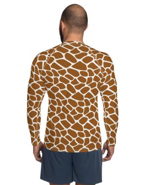 Giraffe Costume Animal Print Safari Halloween Cosplay Men’s Rash Guard