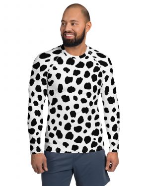 Dalmatian Puppy Dog Cosplay Halloween Costume Men’s Rash Guard