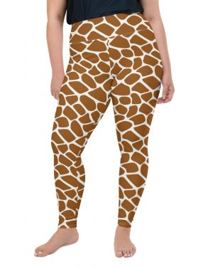 Giraffe Costume Animal Print Safari Halloween Cosplay Plus Size Leggings