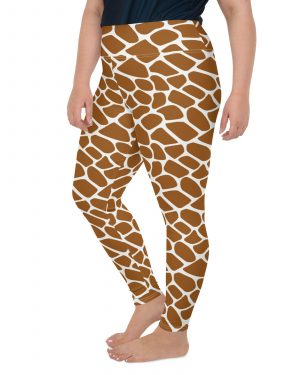 Giraffe Costume Animal Print Safari Halloween Cosplay Plus Size Leggings