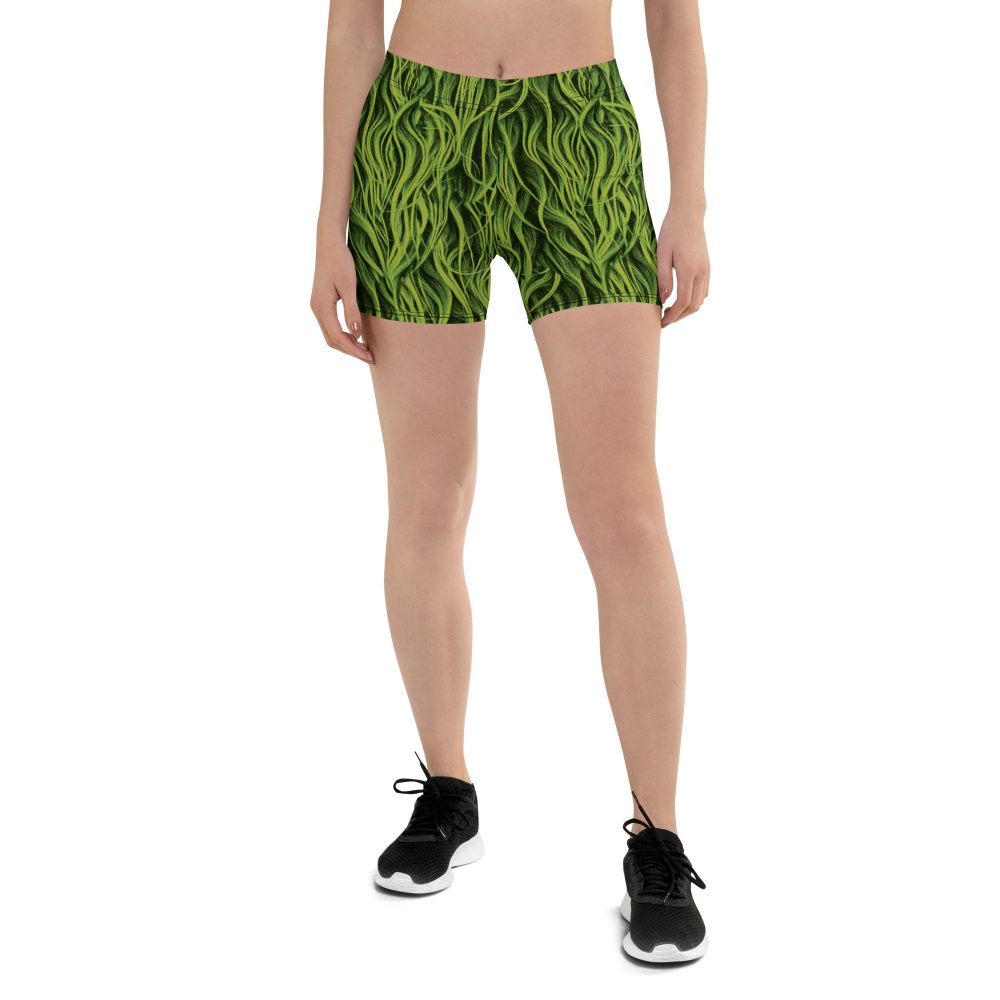 Green Fur Cosplay Costume Printed Shorts
