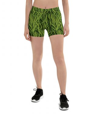 Green Fur Cosplay Costume Printed Shorts