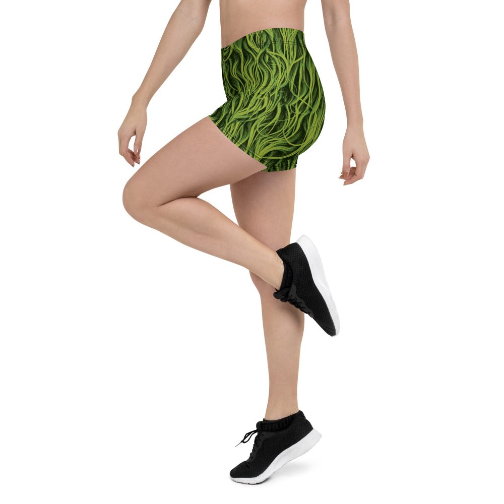 Green Fur Cosplay Costume Printed Shorts - Image 4