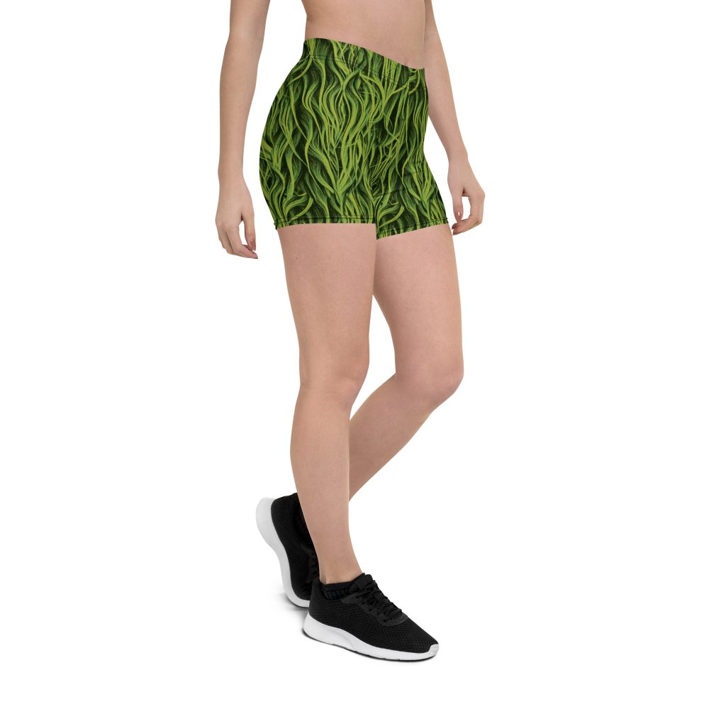 Green Fur Cosplay Costume Printed Shorts - Image 6