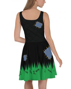 Frankenstein Halloween Cosplay Costume Skater Dress