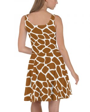 Giraffe Costume Animal Print Safari Halloween Cosplay Skater Dress