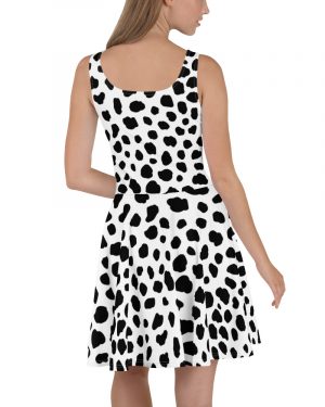 Dalmatian Puppy Dog Cosplay Halloween Costume Skater Dress