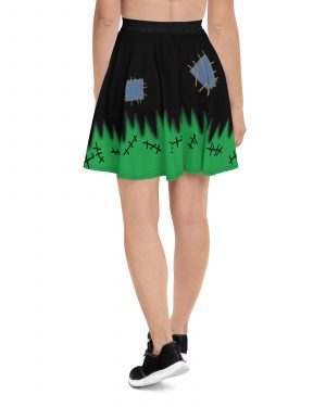 Frankenstein Halloween Cosplay Costume Skater Skirt