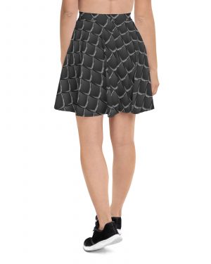 Dragon Cosplay Costume Black Scales Skater Skirt