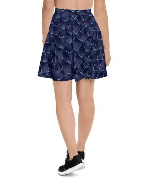 Dragon Cosplay Costume Navy Blue Scales Skater Skirt