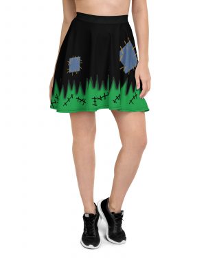 Frankenstein Halloween Cosplay Costume Skater Skirt