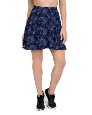 Dragon Cosplay Costume Navy Blue Scales Skater Skirt