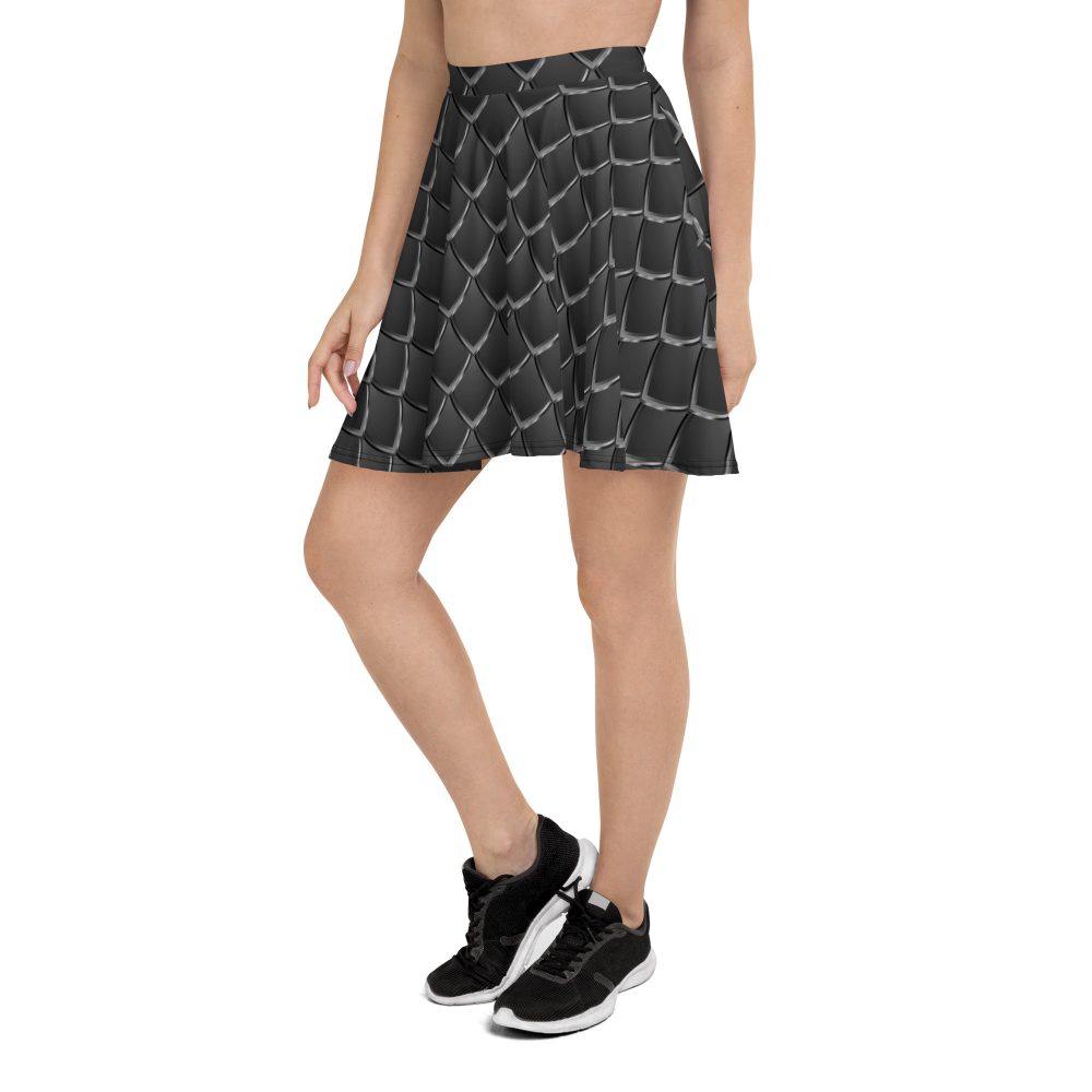 Dragon Cosplay Costume Black Scales Skater Skirt - Image 3