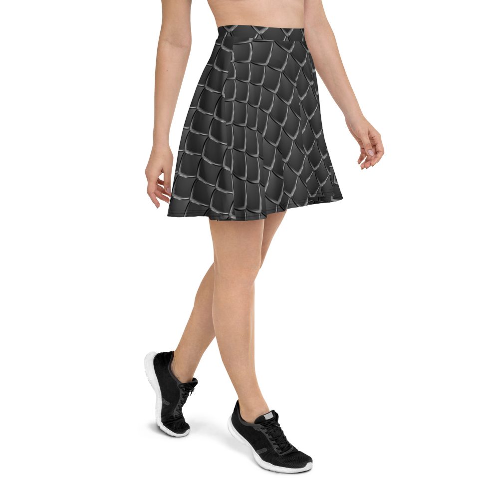 Dragon Cosplay Costume Black Scales Skater Skirt - Image 4