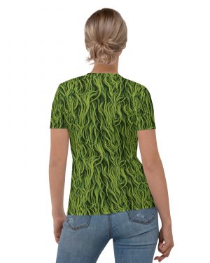 Green Fur Cosplay Costume Printed Women’s T-shirt