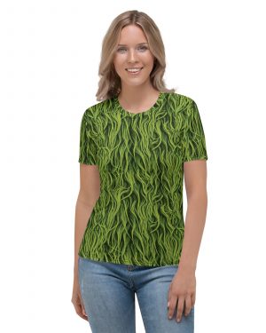 Green Fur Cosplay Costume Printed Women’s T-shirt