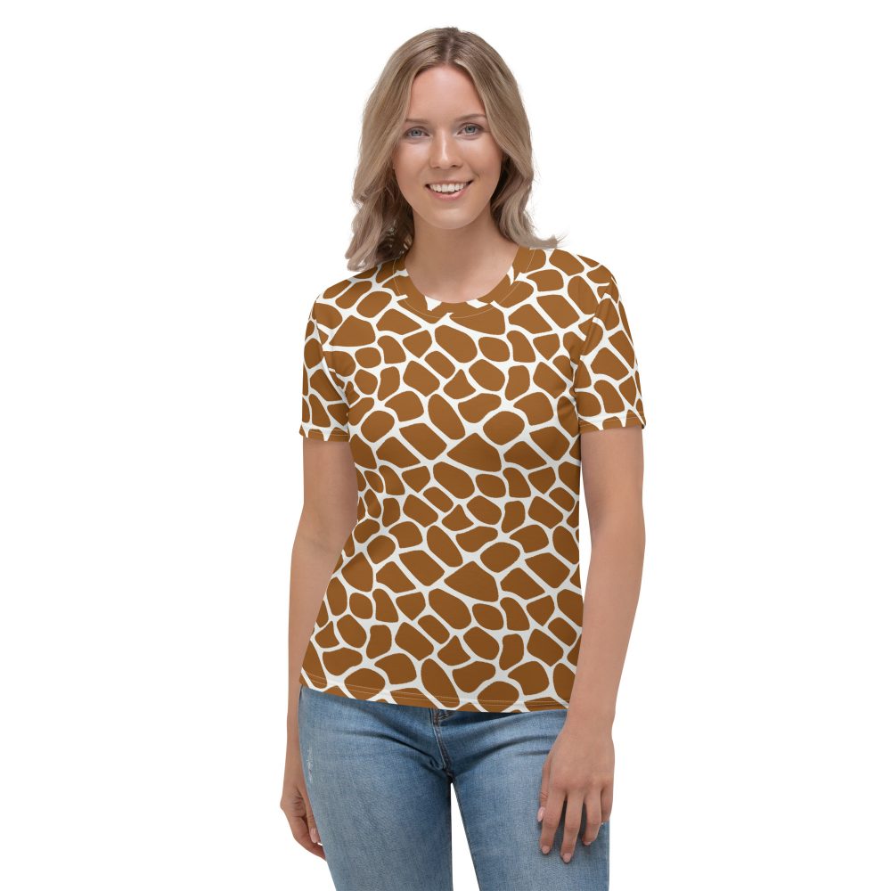 Giraffe Costume Animal Print Safari Halloween Cosplay Women's T-shirt