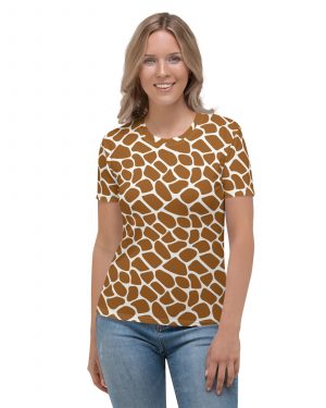 Giraffe Costume Animal Print Safari Halloween Cosplay Women’s T-shirt