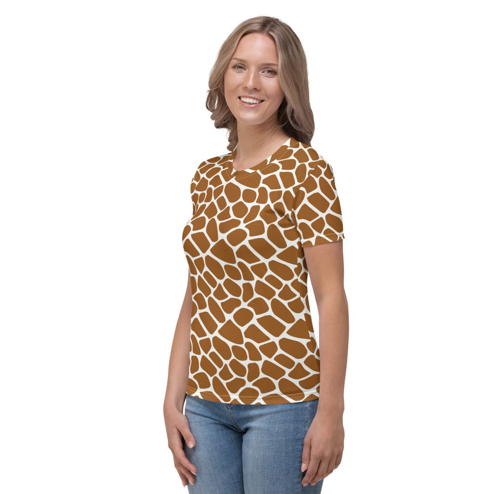 Giraffe Costume Animal Print Safari Halloween Cosplay Women's T-shirt - Image 3